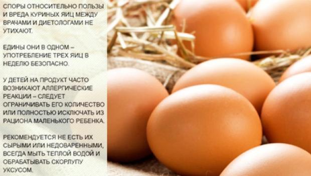 Пищевая ценность куриных яиц
